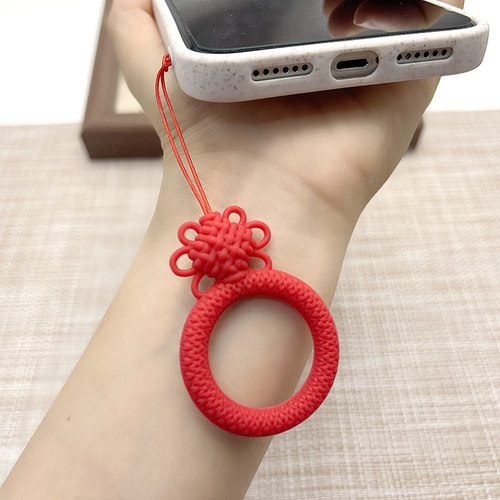 中国结硅胶指环扣吊绳