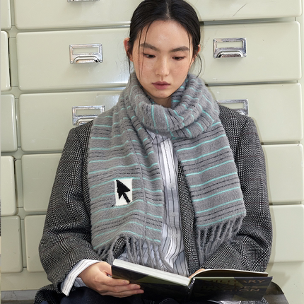 wishmore针织围巾原创高级感百搭保暖鼠标围脖披肩冬季生日礼物