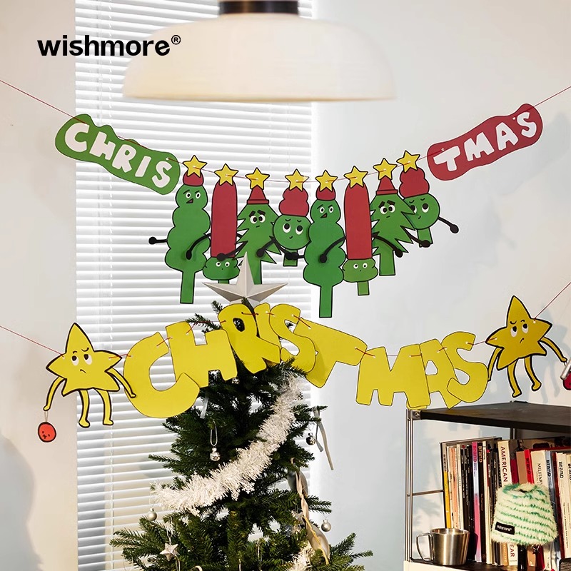 wishmore圣诞拉旗挂饰拉花
