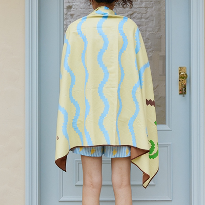 wishmore速干浴巾海边防晒沙滩温泉游泳印花吸水毛巾便携健身快干