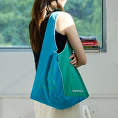 wishmore原创狗狗购物袋大容量手提袋子环保购物袋通勤撞色单肩包