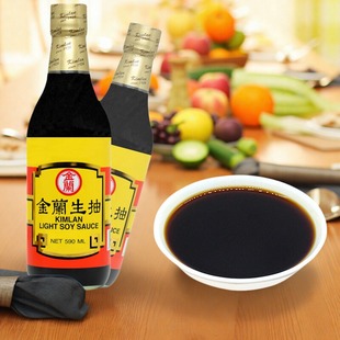 玻璃瓶装 台湾原产金兰酱油生抽凉拌生抽酱油纯酿造 金兰生抽590ml