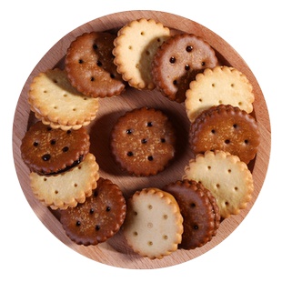 良浩咸蛋黄麦芽小饼干500g黑糖麦芽糖夹心饼办公室小包装代餐零食