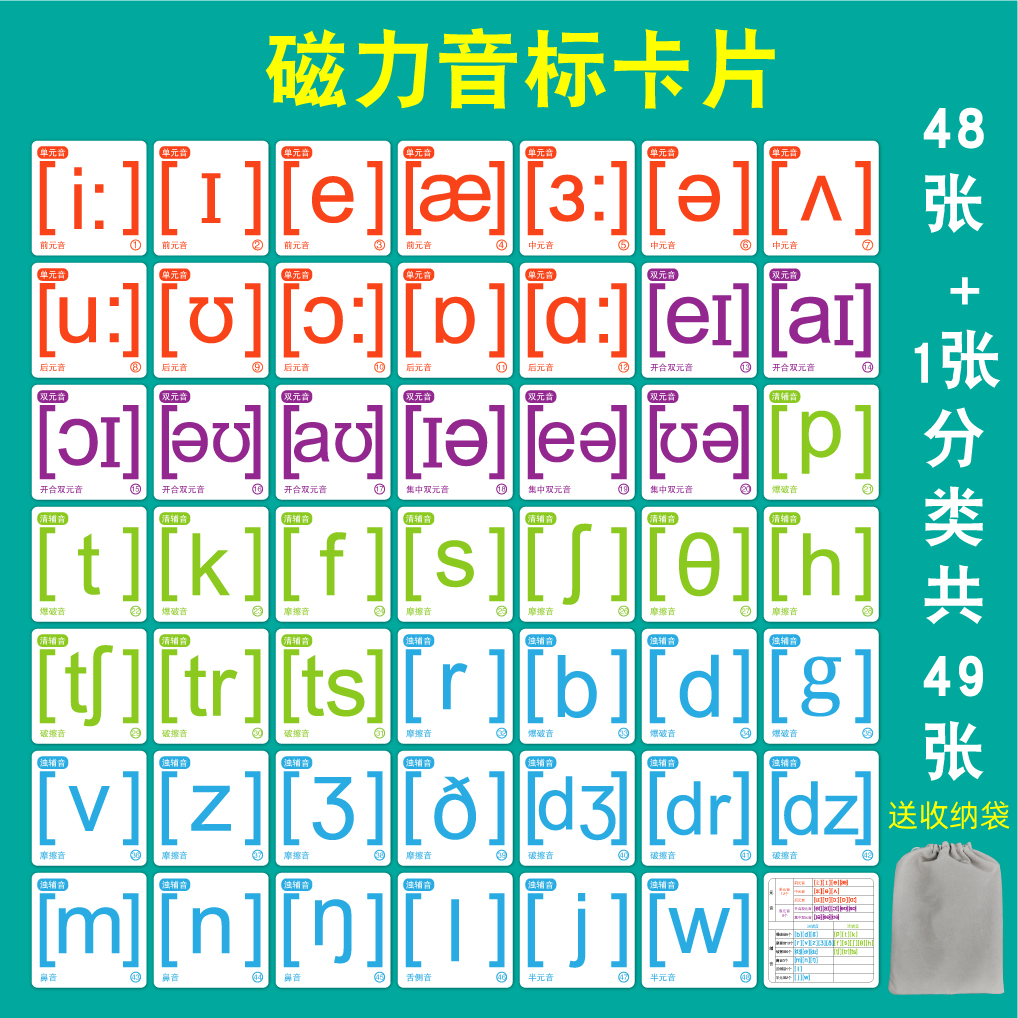 麦遇磁力贴音标卡国际新版