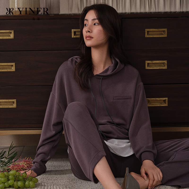 【马卡龙热爱系】音儿莫代尔连帽卫衣女宽松外穿家居服