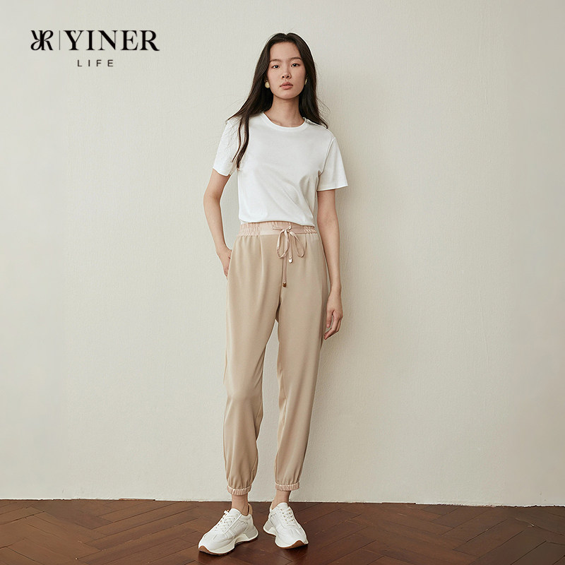YINERLIFE音儿凉感防晒束脚裤女士夏季垂感显瘦休闲运动户外