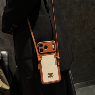 2025新款斜挎可背适用于17promax手机壳高级帆布iPhone17/16promax全包15pro防摔背包款式14女网红13promax'