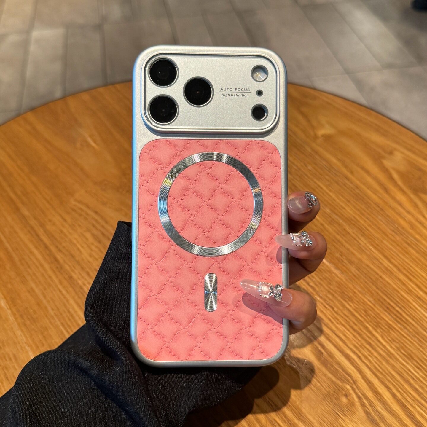 小香菱格粉iPhone手机壳含镜头膜