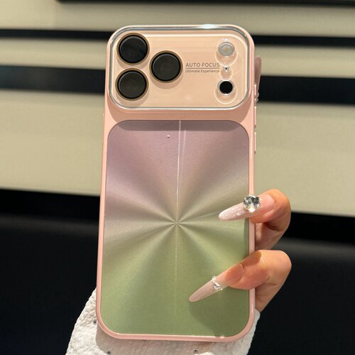 ins镭射极光CD纹iPhone手机壳