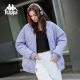 Kappa卡帕学院风羽绒服新款 绗缝羽绒服夹克防寒外套 女中长款
