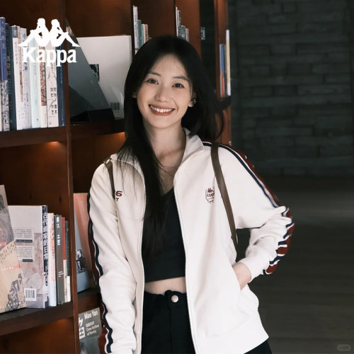 卡帕女士复古针织运动开衫外套