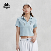 2026新款 女运动POLO衫 刺绣半袖 Kappa卡帕短袖 短款 T恤夏K0E42PD81
