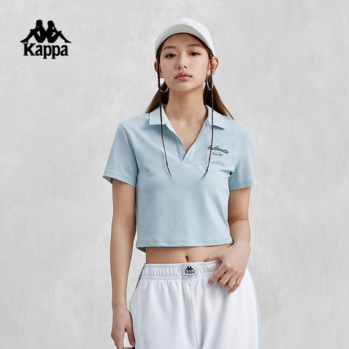 卡帕女短袖短款刺绣休闲半袖