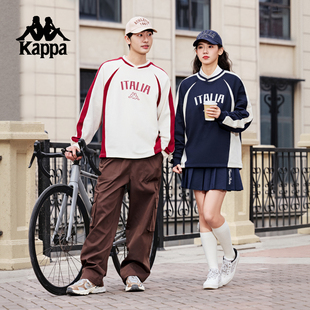 卫衣女款 男运动上衣休闲长袖 2025新款 Kappa卡帕背靠背针织套头衫