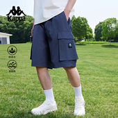 裤 Kappa卡帕背靠背梭织短裤 宽松跑步五分裤 防泼水工装 新款 男夏季