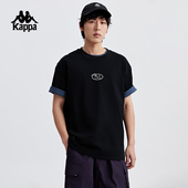 新款 t恤男生运动休闲短袖 男款 kappa卡帕背靠背夏季 纯棉半袖 上衣男