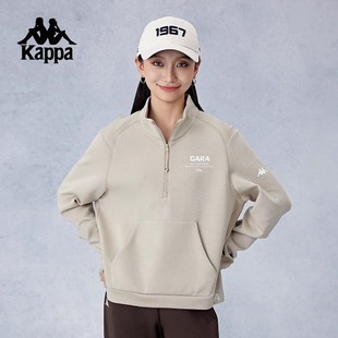 潮 复古休闲上衣外套女款 Kappa卡帕背靠背运动针织开衫 女2025新款