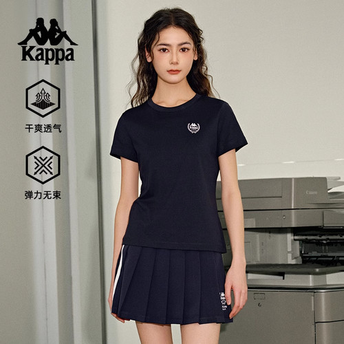 背靠背/Kappa半袖女复古短袖T恤