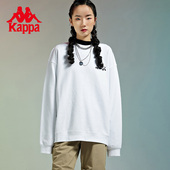 Kappa卡帕背靠背套头衫 情侣男女运动字母印花卫衣休闲圆领外套
