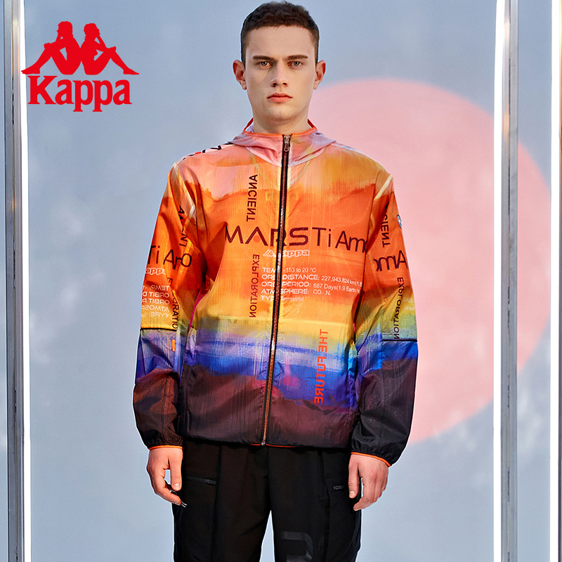 卡帕男防风衣拼接皮肤衣外套