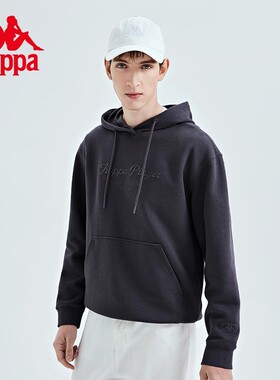 Kappa卡帕套头帽衫2026春新款男春运动卫衣休闲针织长袖字母外套