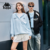男运动上衣 复古赛车针织开衫 Kappa卡帕背靠背运动外套女春季 新款