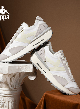 Kappa卡帕复古跑鞋女款2026新款厚底白色男士运动鞋情侣春秋鞋子