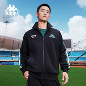 Kappa卡帕背靠背春秋新款 潮 复古运动夹克卫衣外套男休闲针织开衫