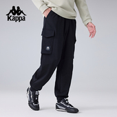 针织长裤 男款 复古运动裤 Kappa卡帕背靠背新款 松紧腰休闲束脚裤 子