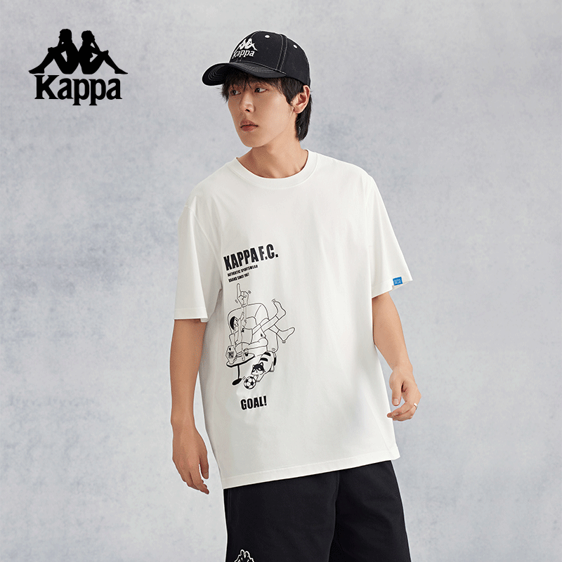 卡帕男士卡通印花短袖透气舒适