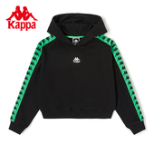 休闲卫衣撞色串标外套 春秋短款 Kappa卡帕复古运动套头衫 2026女款