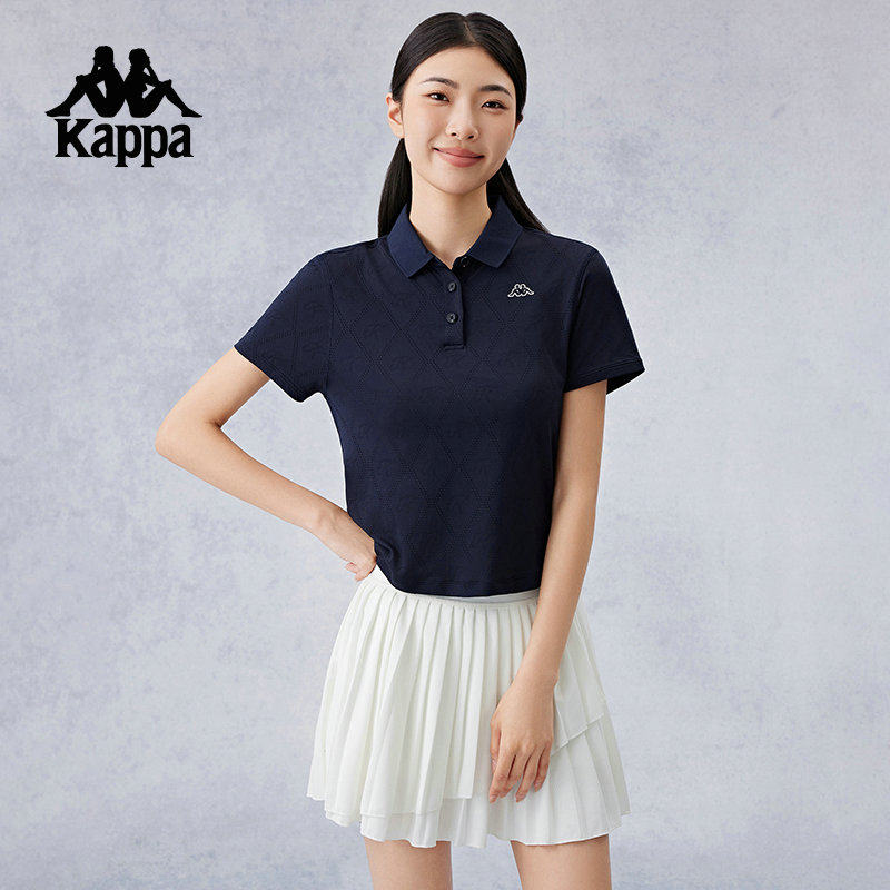 Kappa卡帕背靠背2026新款夏季短袖polo衫女款运动休闲复古t恤上衣,运动服/休闲服装,运动POLO衫,淘宝优惠券,粉丝福利购,淘宝优惠卷