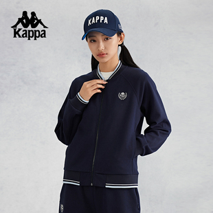 Kappa卡帕背靠背运动外套女2026春秋新款女士休闲针织开衫上衣潮