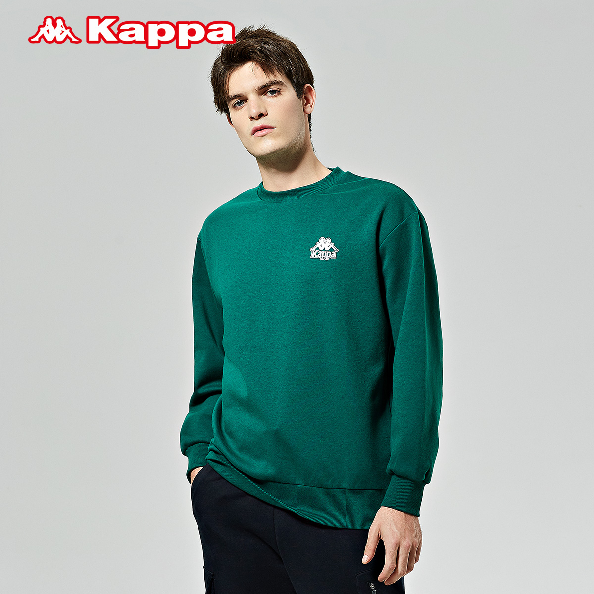Kappa圆领卡帕情侣套头衫
