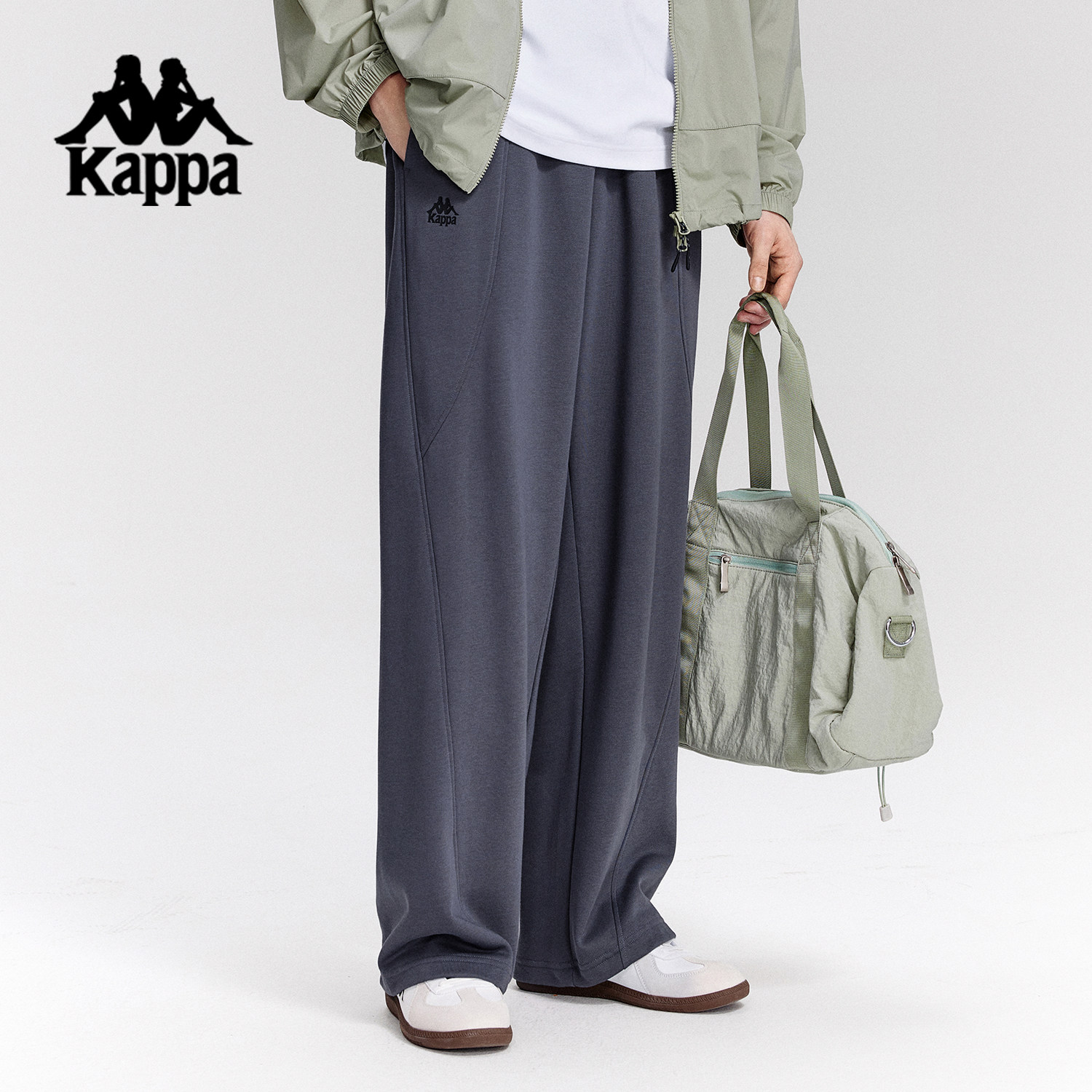 Kappa卡帕背靠背运动裤春季2026新款针织男款休闲宽松长裤阔腿裤,男装,休闲裤,淘宝优惠券,粉丝福利购,淘宝优惠卷