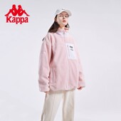 Kappa卡帕羊羔绒夹克外套冬情侣男女拼色泰迪绒保暖长袖 上衣