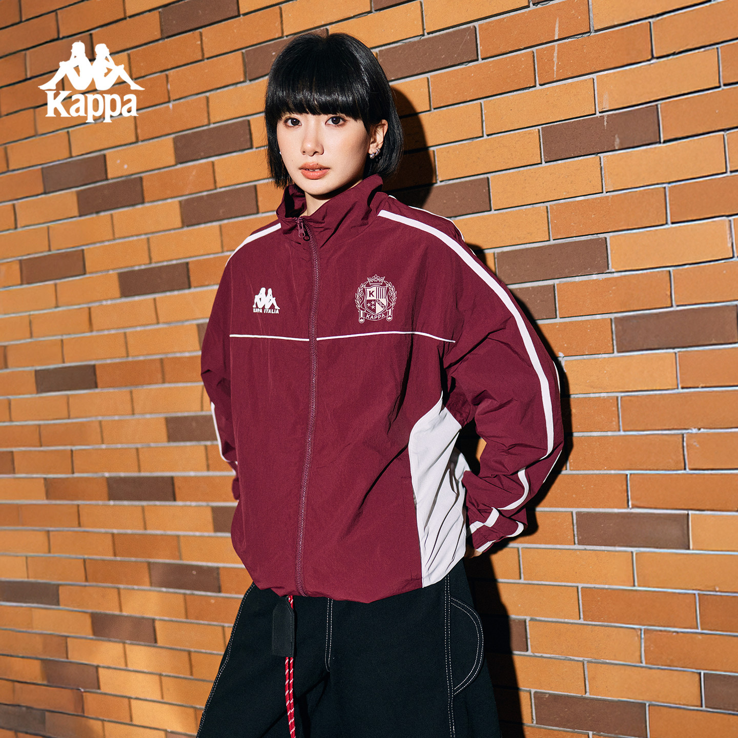 Kappa卡帕背靠背休闲运动外套男女2026新款赛车风夹克上衣薄立领