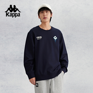 复古休闲t恤上衣长袖 2025新款 卫衣 男款 Kappa卡帕背靠背运动套头衫