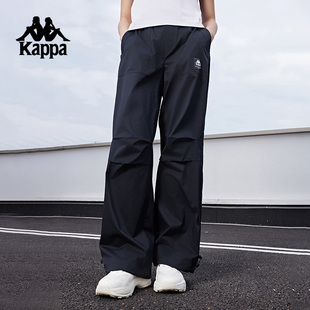 直筒裤 Kappa卡帕背靠背春秋轻薄透气运动长裤 梭织休闲裤 裤 女工装