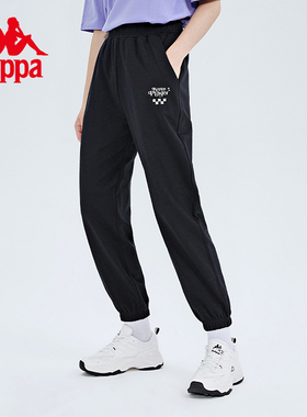 Kappa卡帕九分裤outlets女运动长裤针织休闲裤小脚卫裤K0C62CJ61