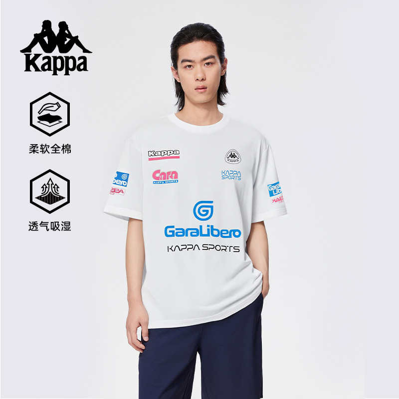Kappa卡帕运动短袖T恤男女圆领