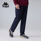 弹力裤 Kappa卡帕背靠背新款 松紧腰休闲裤 男复古直筒裤 子 运动长裤