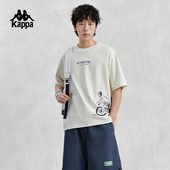 情侣男女夏索罗娜休闲T恤骑行图案字母半袖 Kappa卡帕短袖 2026新款