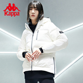 Kappa卡帕背靠背亮面羽绒服冬季 女连帽加厚面包服户外防寒服外套