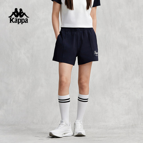 Kappa官方旗舰店正品女装字母印花运动短裤