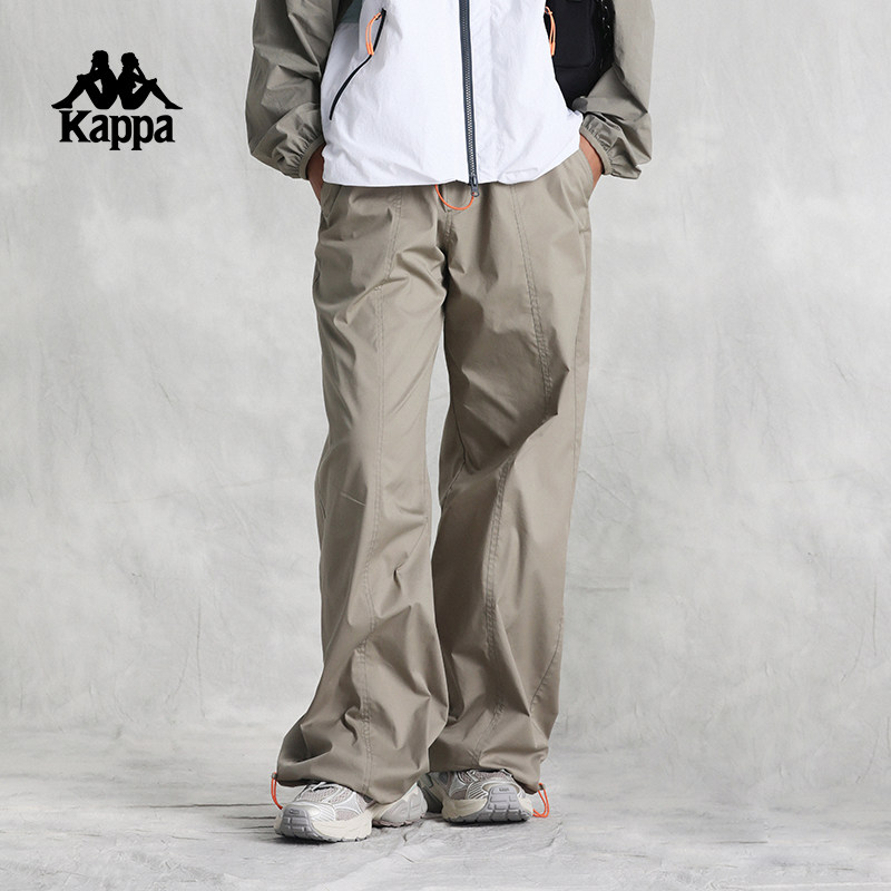 卡帕梭织运动休闲直筒长裤子