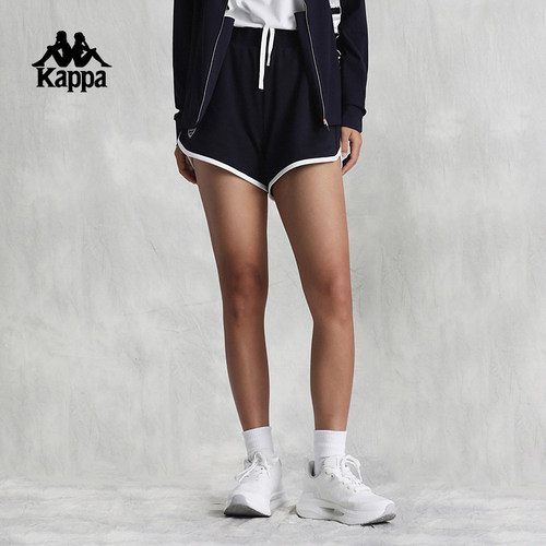 Kappa夏季高腰显瘦运动短裤女