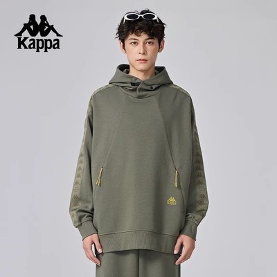 卡帕运动休闲男款连帽针织卫衣