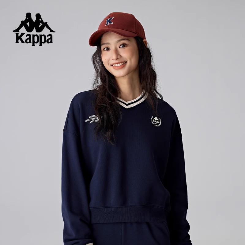 卡帕运动休闲女基础百搭套头衫