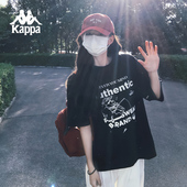 夏季 情侣短袖 纯棉上衣男复古运动t恤半袖 Kappa卡帕背靠背新款 女款